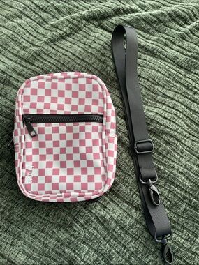 Brixley Checkmate Checkered Pink Crossbody